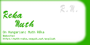 reka muth business card