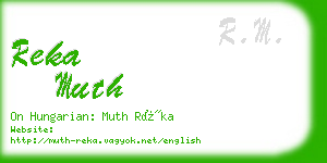 reka muth business card